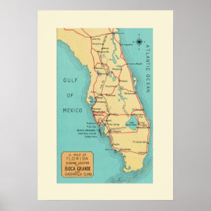 Boca Grande Florida 20 x 28 Poster