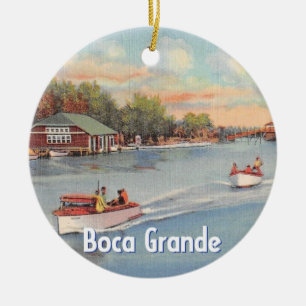 Boca Grande Florida Gasparilla Island Vintage Keramik Ornament
