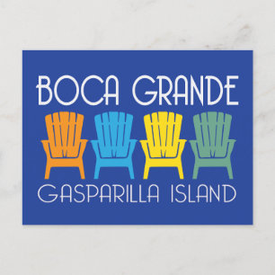 Boca Grande Gasparilla Florida Beach Stühle Postkarte
