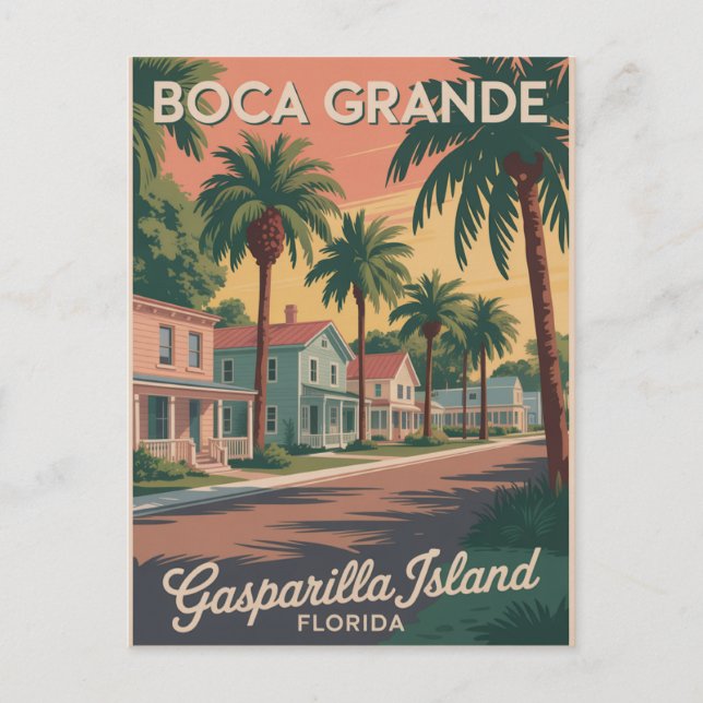 Boca Grande, Insel Gasparilla Postkarte (Vorderseite)