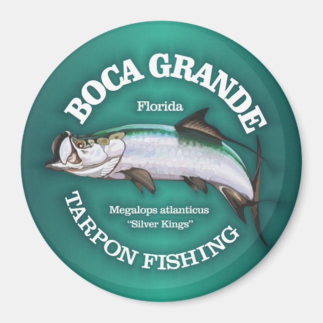 Boca Grande Tarpon Fischen Magnet (Vorne)