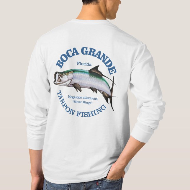 Boca Grande Tarpon Fischen T-Shirt (Rückseite)