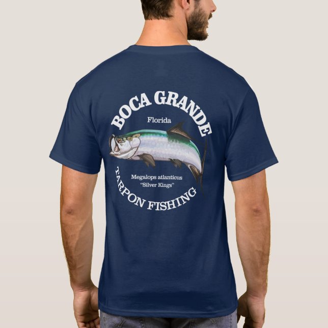 Boca Grande Tarpon Fischen T-Shirt (Rückseite)