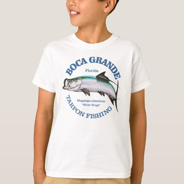 Boca Grande Tarpon Fischen T-Shirt (Vorderseite)