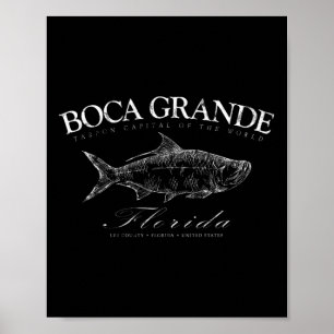 Boca Grande Tarpon Hauptstadt der Welt Gasparilla Poster