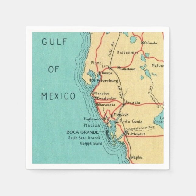 Boca Grande Useppa Florida Napkins Serviette (Vorderseite)