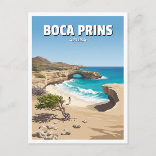 Boca Prins Santa Cruz Aruba Reise Postkarte
