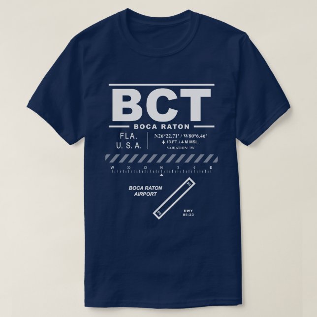 Boca Raton Airport BCT T - Shirt (Design vorne)