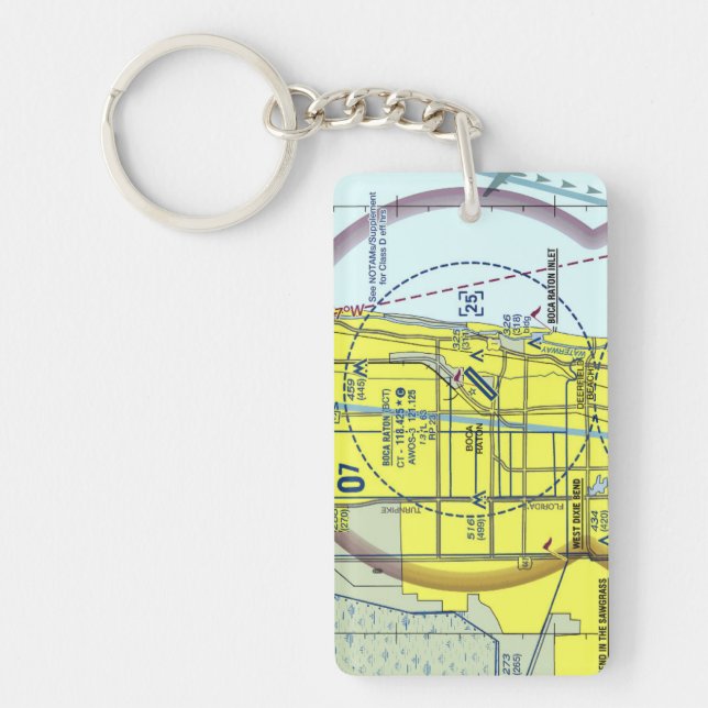 Boca Raton Airport Chart / Taxistand Schlüsselanhänger (Vorderseite)