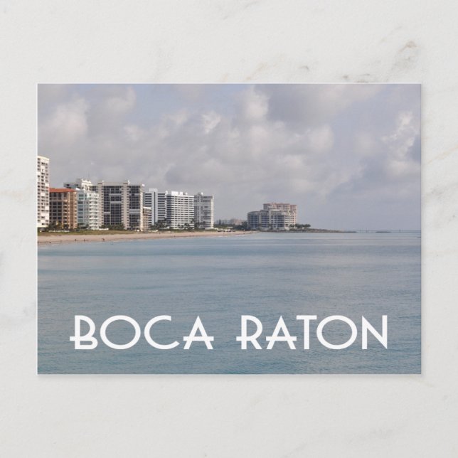 Boca Raton Florida Beach Szene Postkarte (Vorderseite)