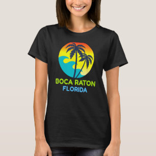 Boca Raton Florida Beach Tour Tropisches Retro T-Shirt