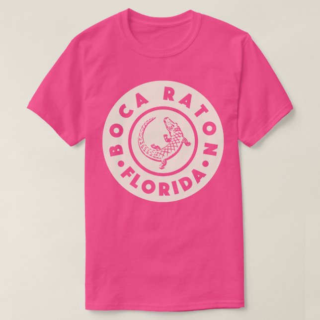 Boca Raton Florida Circle Tan T-Shirt (Design vorne)