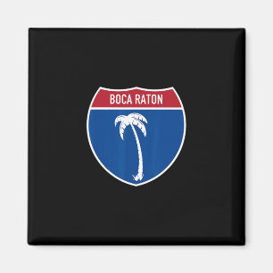 Boca Raton Florida Fl Interstate Highway Urlaub  Magnet