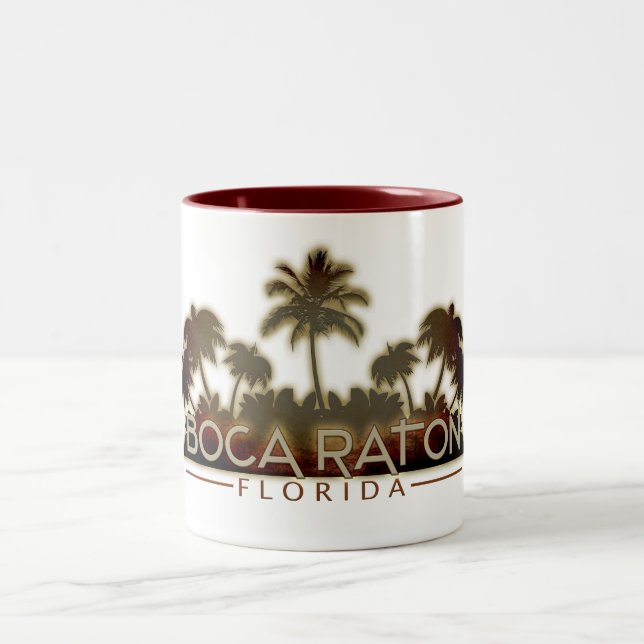 Boca Raton Florida Palme Brief Kaffeetasse Tasse (Mittel)