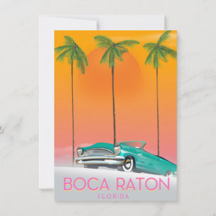 Boca Raton Florida Reiseplakat. Einladung