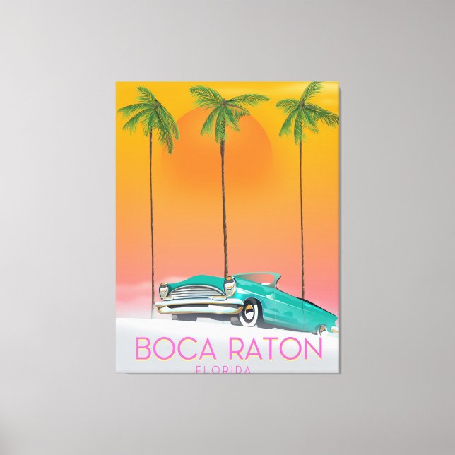 Boca Raton Florida Reiseplakat. Leinwanddruck (Vorderseite)