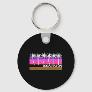 Boca Raton Florida Retro-Strand Vintage-Sonnenunte Schlüsselanhänger