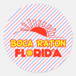 Boca Raton, Florida Runder Aufkleber