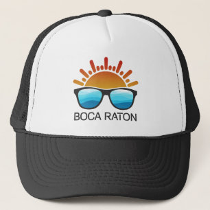 Boca Raton Florida Sonnenbrillen Truckerkappe