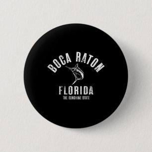 Boca Raton Florida Strand Fl Retro Vintage Strand Button