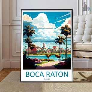 Boca Raton Reise Druck Wandkunst Boca Raton Wand Poster