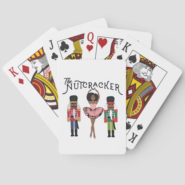 Boca Raton Schwarzer Nussknacker Lustiger Weihnach Spielkarten (Rückseite)