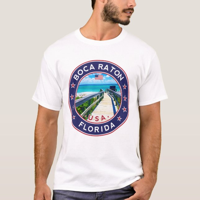 Boca Raton, Strand von Florida T-Shirt (Vorderseite)