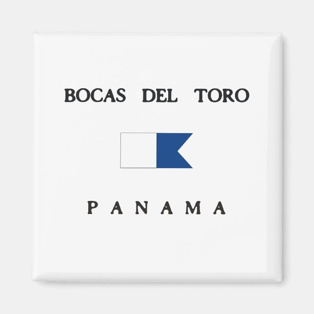 Bocas Del Toro Panama Alpha Dive Flag Magnet (Vorne)