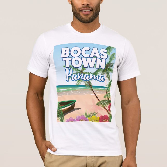 Bocas Town Panama Beach Reiseplakat T-Shirt (Vorderseite)