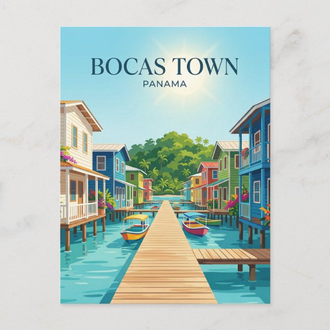 Bocas Town Panama Postkarte (Vorderseite)