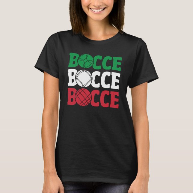 Bocca Balls Bocca Training I Liebe Bocce Ball T-Shirt (Vorderseite)