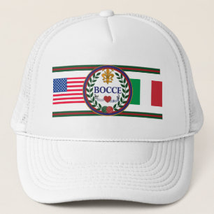 Bocce Amerika nad Italien Fernlastfahrerkappe Truckerkappe