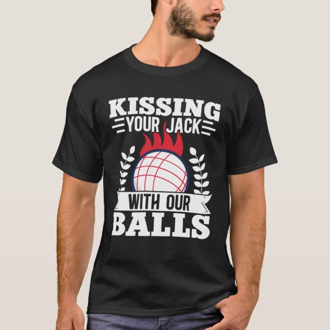 Bocce Ball Bocce-Spieler  26 T-Shirt (Vorderseite)
