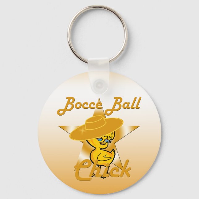 Bocce Ball Chick #10 Schlüsselanhänger (Vorderseite)