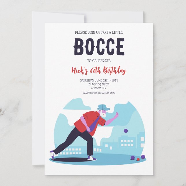 Bocce Ball Einladung (Vorderseite)