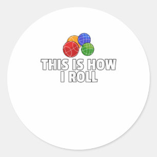 Bocce Ball Geschenk Italienischer Bowling Bocci Py Runder Aufkleber