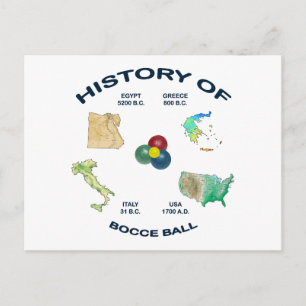 Bocce Ball History Postkarte