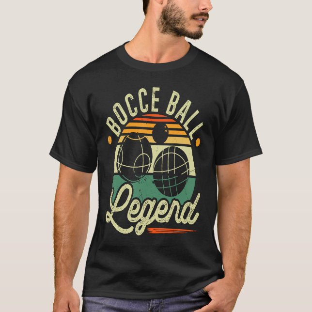 Bocce Ball Legende Boccia Player T-Shirt (Vorderseite)