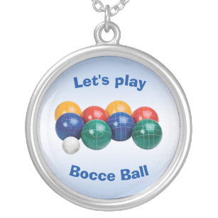 Bocce Ball Necklace Versilberte Kette