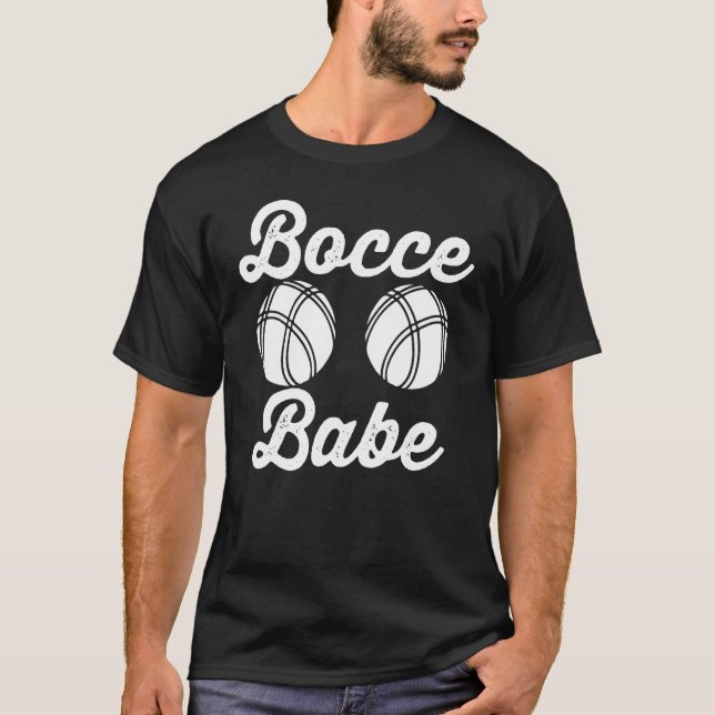 Bocce Ball Player Bocce Babe T-Shirt (Vorderseite)