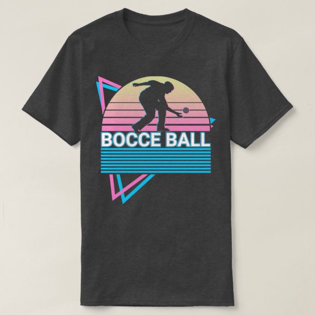 Bocce Ball Player Retro T-Shirt (Design vorne)