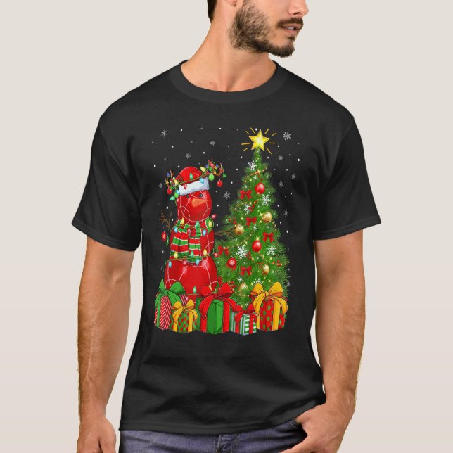 Bocce Ball Snowman Lights Xmas Tree Santa Bocce Ch T-Shirt (Vorderseite)