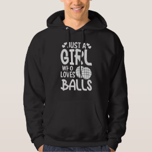 Bocce-Ball-Spielerin nur ein Mädchen, das Bocce 2 Hoodie