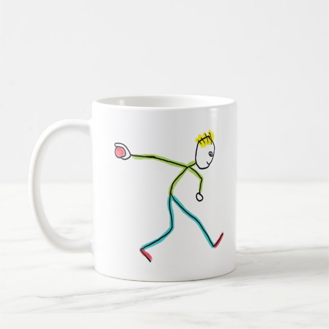 Bocce Ball Stickman Kaffeetasse (Links)