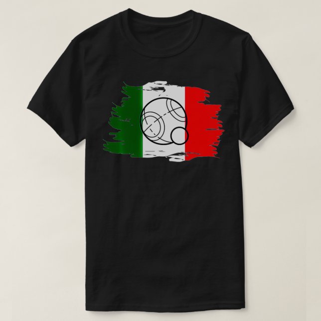 Bocce Ball T Italian Flag Bocce Ball Tournament T  T-Shirt (Design vorne)