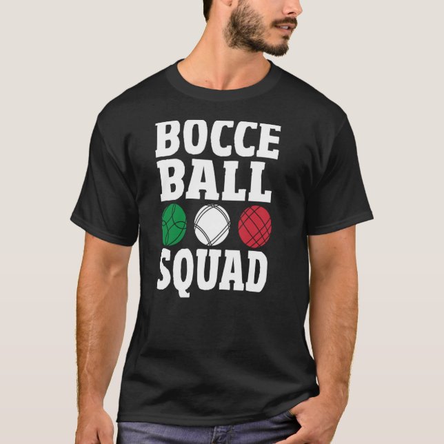 Bocce Ball Team Italienisch Bowilning Bocce Coach  T-Shirt (Vorderseite)