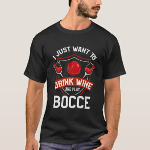Bocce Ball Weinkultur und Erde T-Shirt