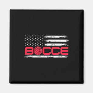 Bocce Byll Amerikanische Usa-Flagge Bocci-Spieler Magnet