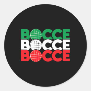 Bocce - Byll Game Enthusiast Rasen Bowling Boule B Runder Aufkleber