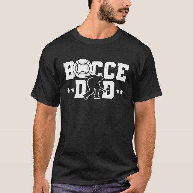 Bocce Dad Dad Daddy Fathers Day Bocce Ball Player T-Shirt (Vorderseite)